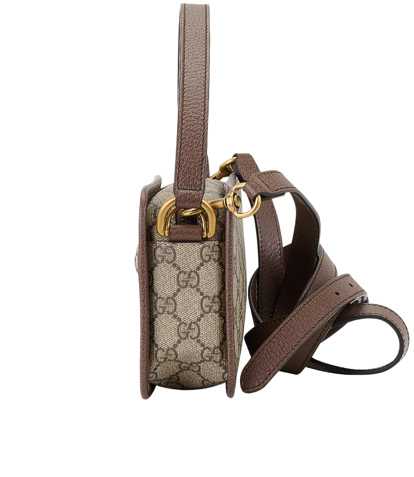 Ophidia Zip Around Camera Bag, &pound;750, Handbags, Beige/Green/Red, Canvas, Bottom view